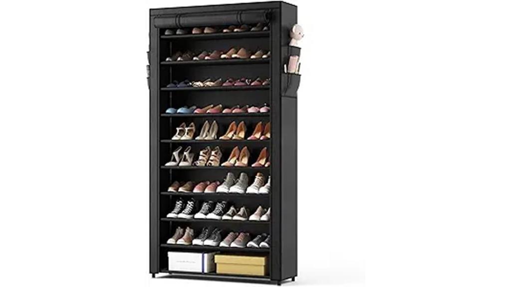 10 tier shoe rack