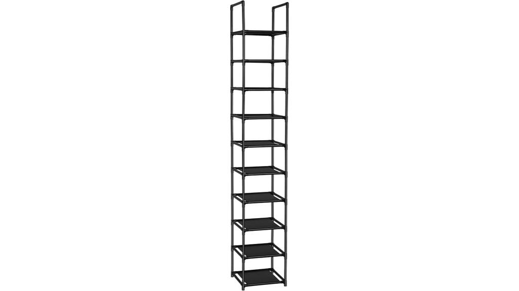 10 tier shoe storage organizer