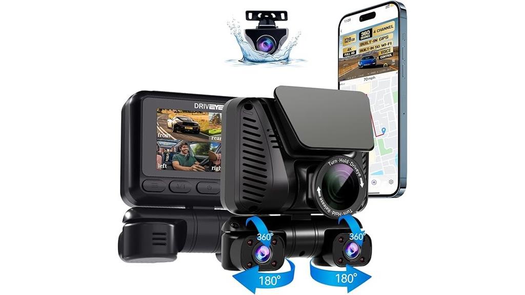 360 4k dual dash cam
