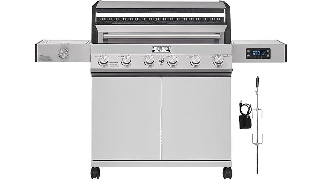 6 burner natural gas grill