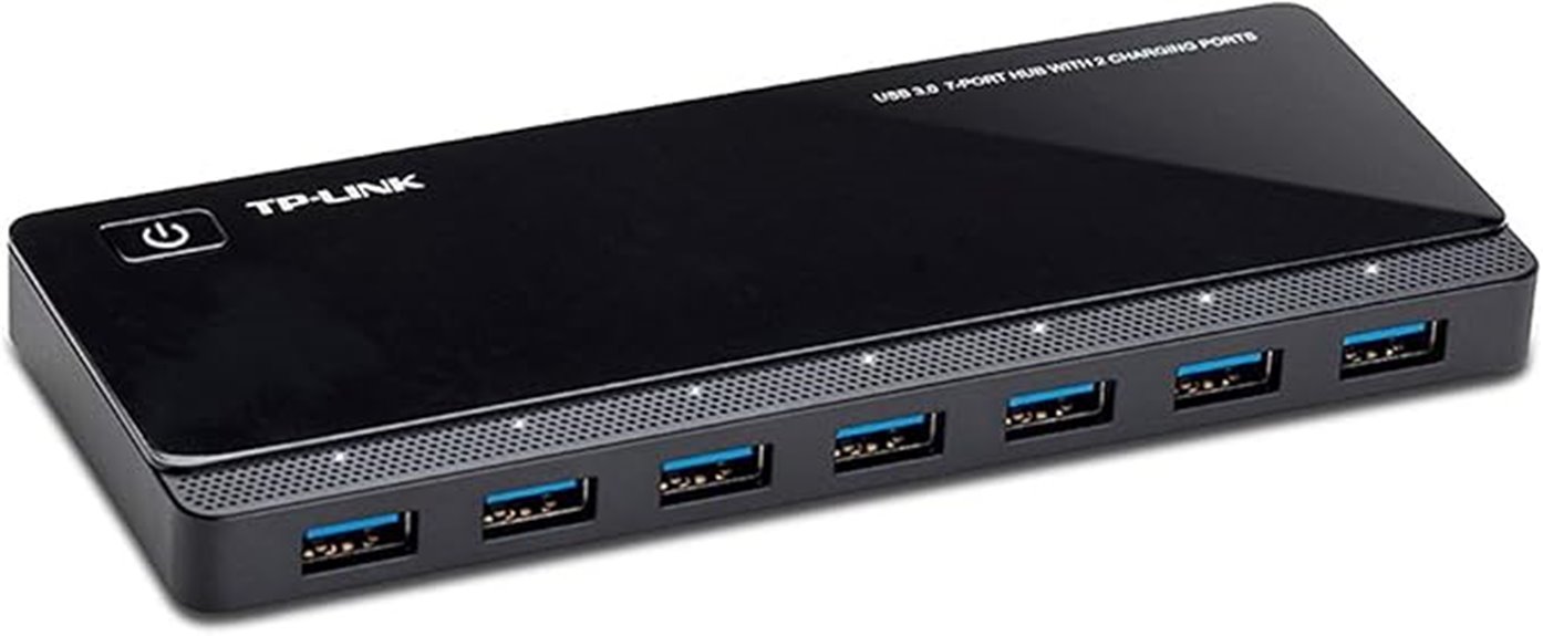 7 data ports hub