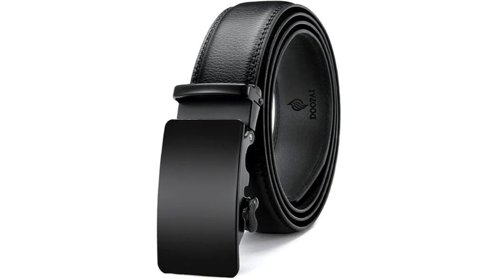adjustable leather belt men