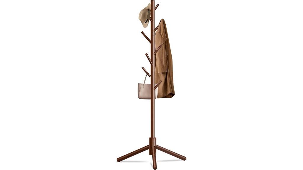 adjustable wooden coat rack