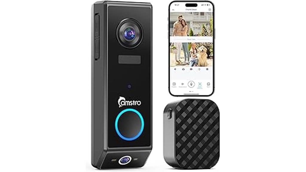 ai enabled dual lens doorbell