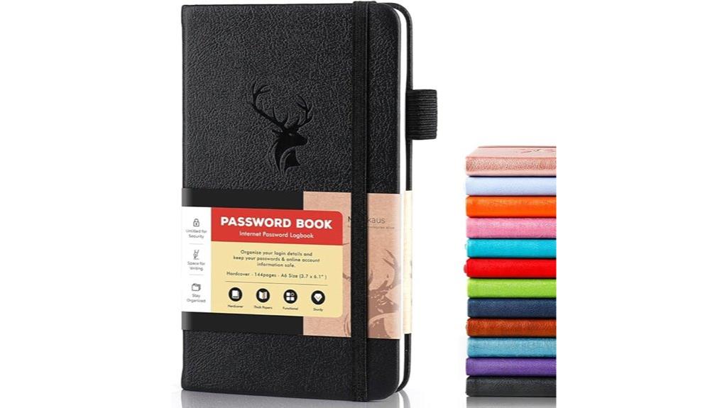 alphabetical password organizer book