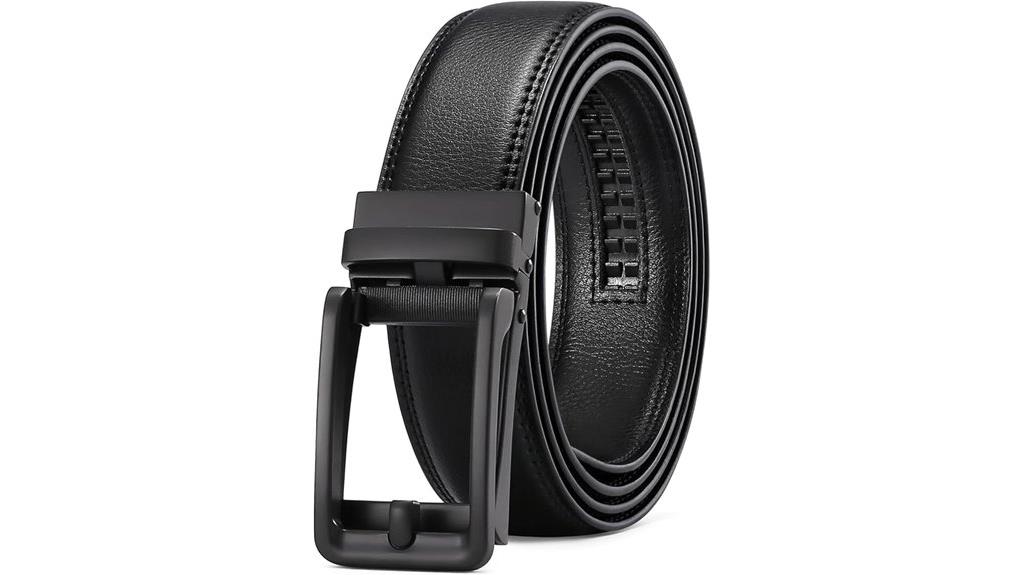 automatic adjustable leather belt