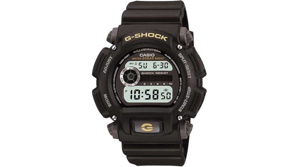 black digital g shock watch