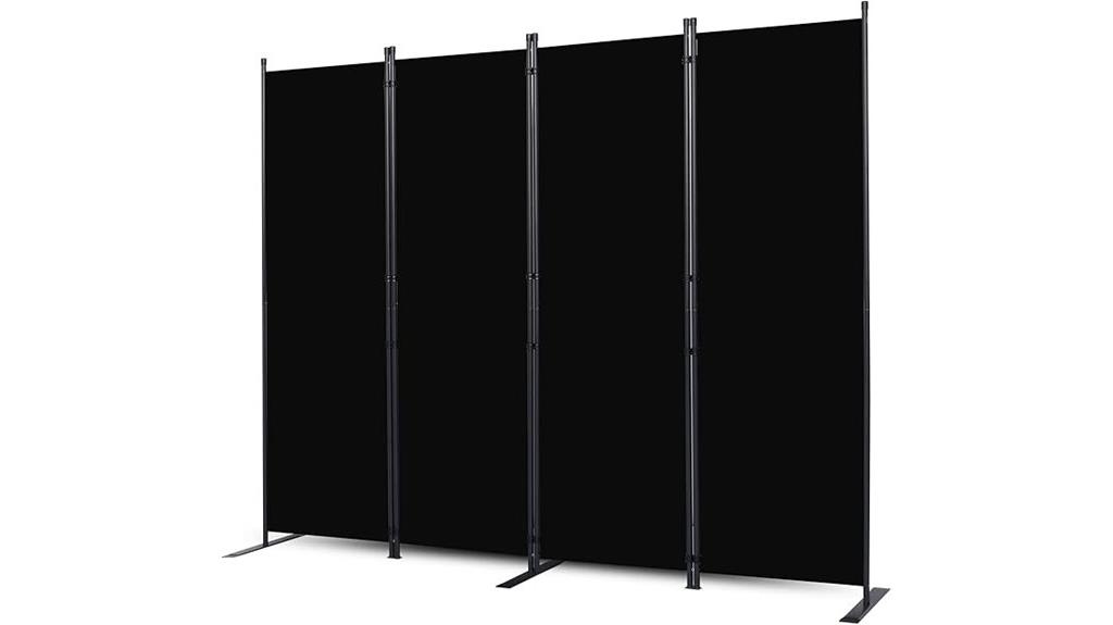 black folding privacy screens