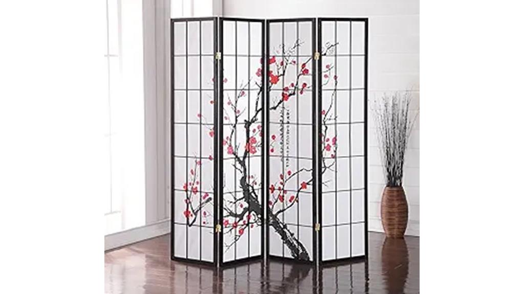 black japanese room divider