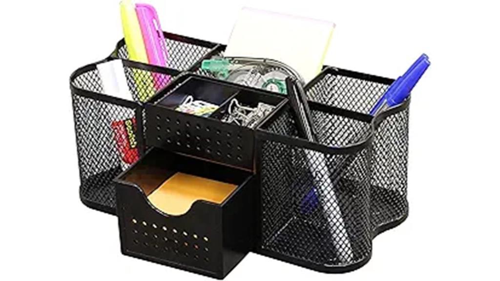 black office pen holder