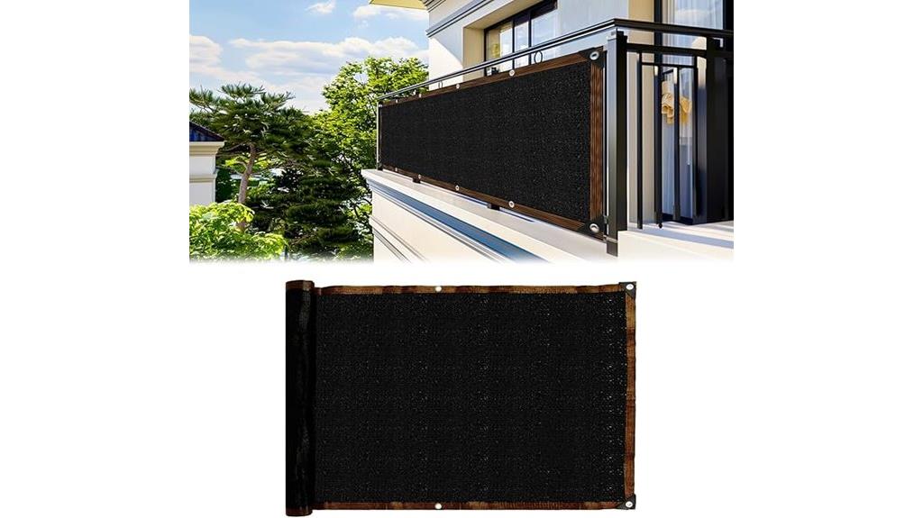 black privacy fence screen