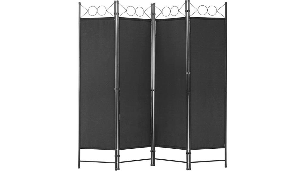 black steel room divider