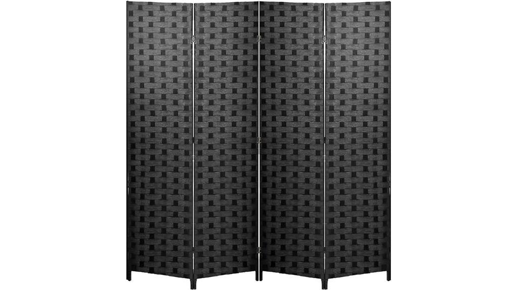 black wood room divider