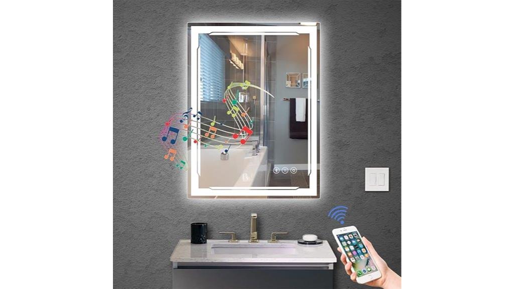 bluetooth speaker bathroom mirror