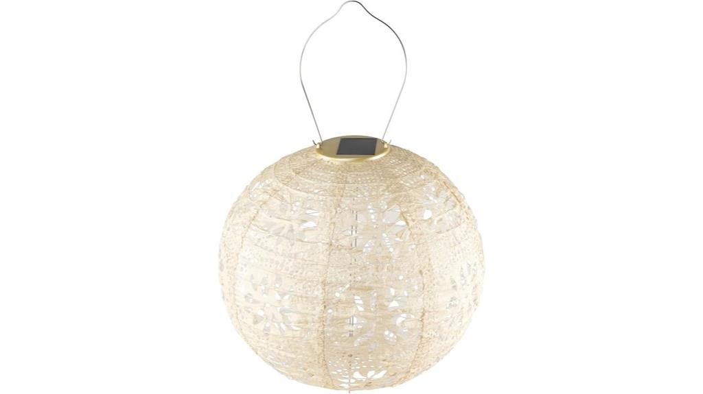boho globe solar lantern