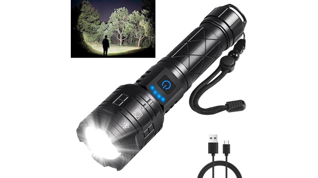 bright rechargeable tactical flashlights