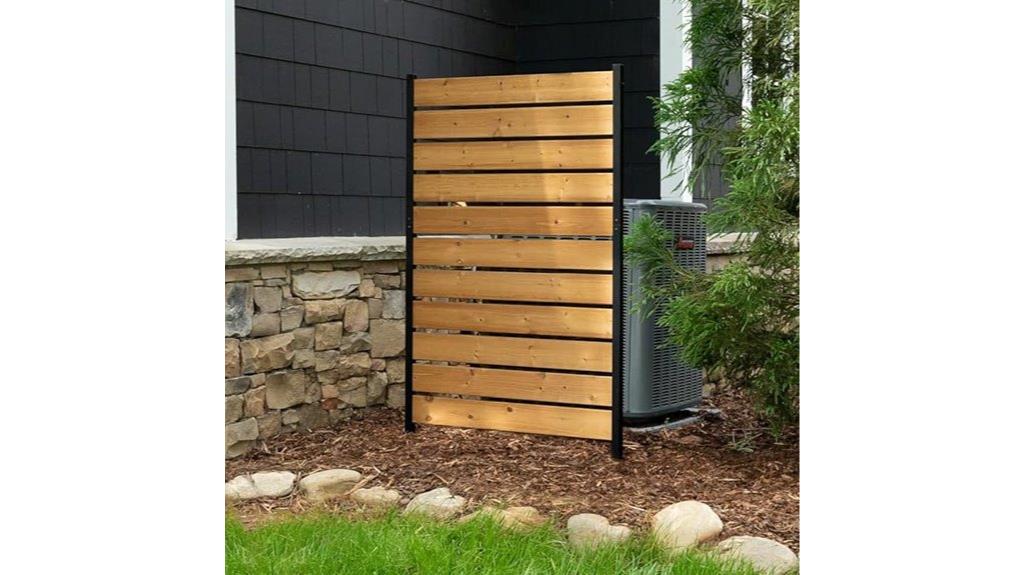 cedar wood privacy screen