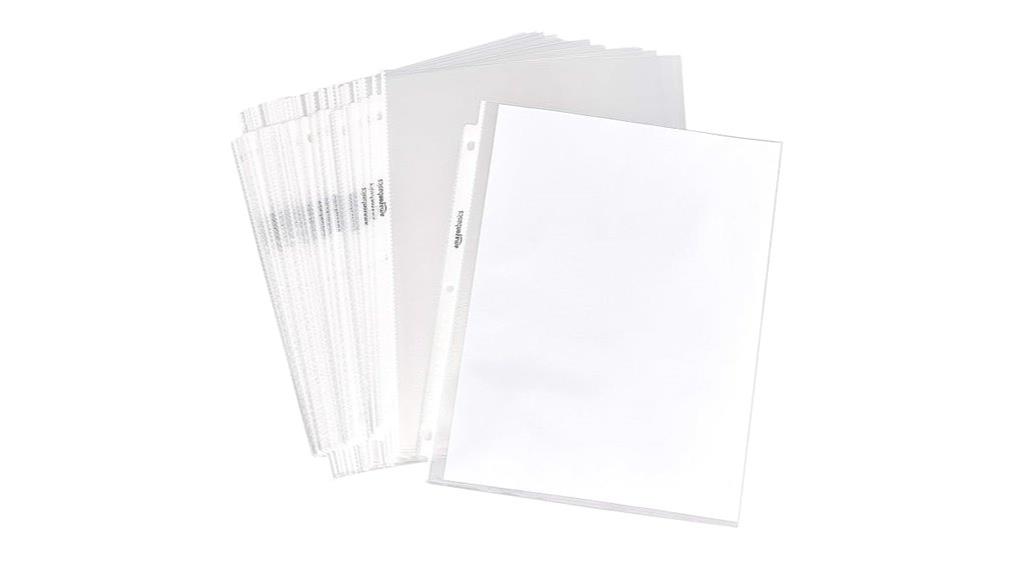 clear sheet protectors pack