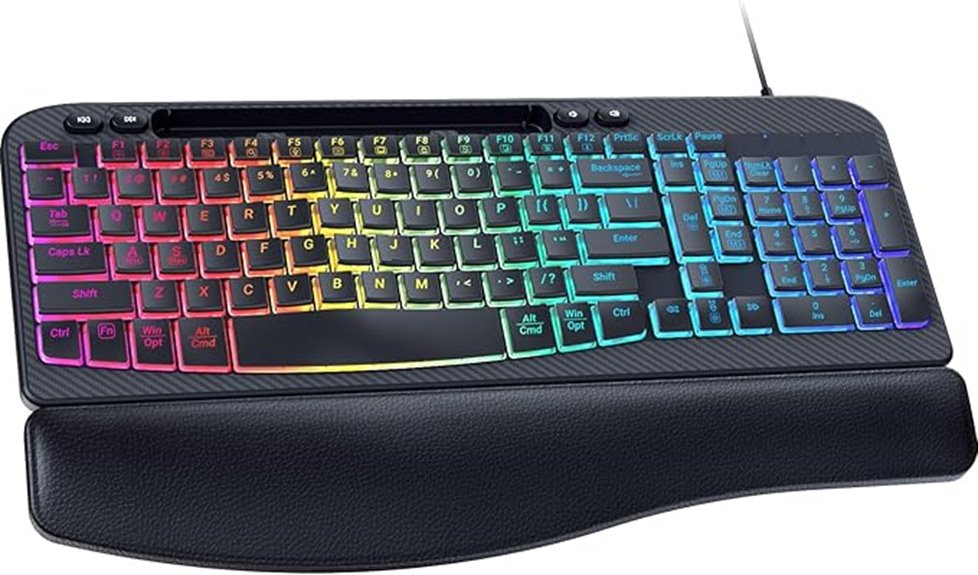 comfortable illuminated typing solution