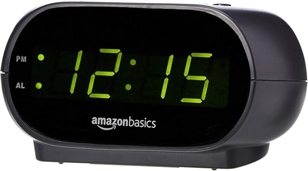 compact digital alarm clock
