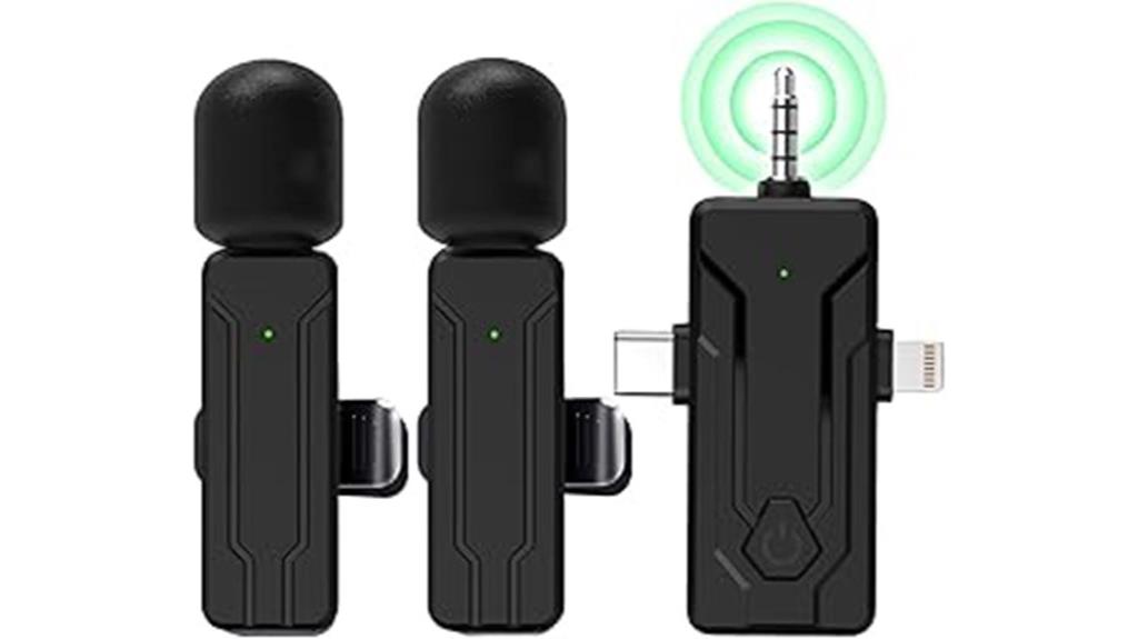 compact dual device microphones