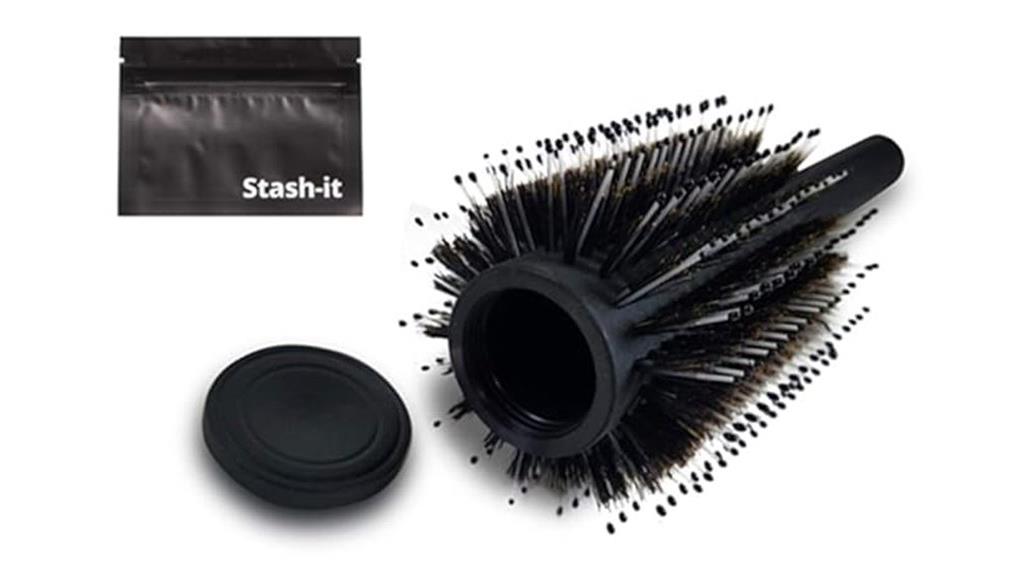 concealed storage hairbrush design