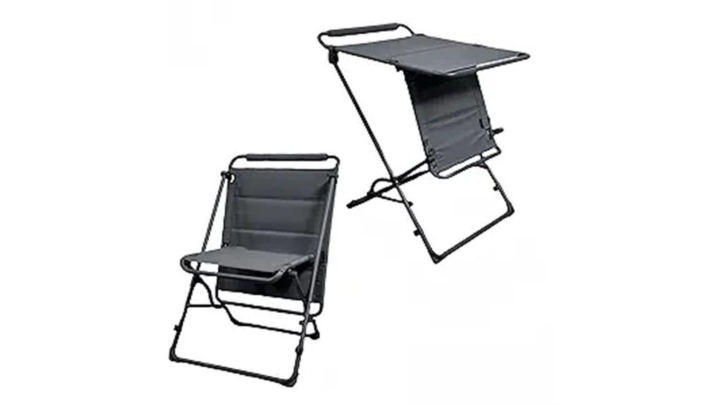 convertible camping chair table combo