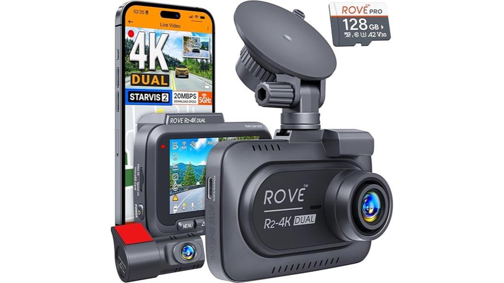 dual 4k car dashcam