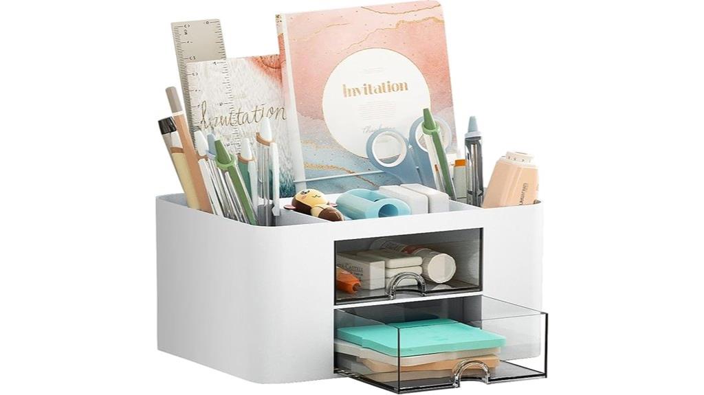 dual drawer pen holder