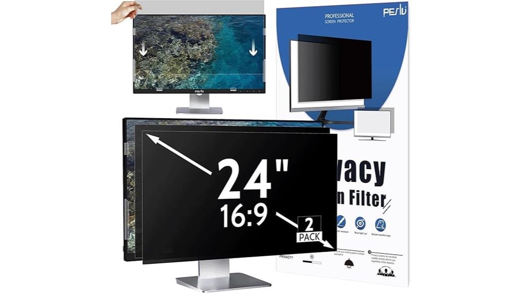 dual privacy screens included