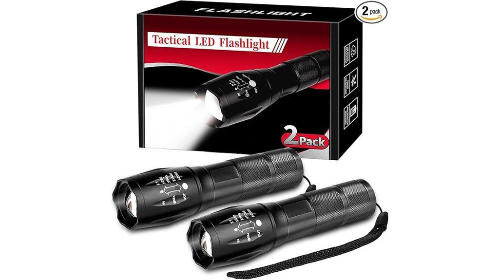 dual tactical flashlight set