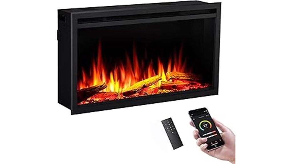 electric fireplace wall insert