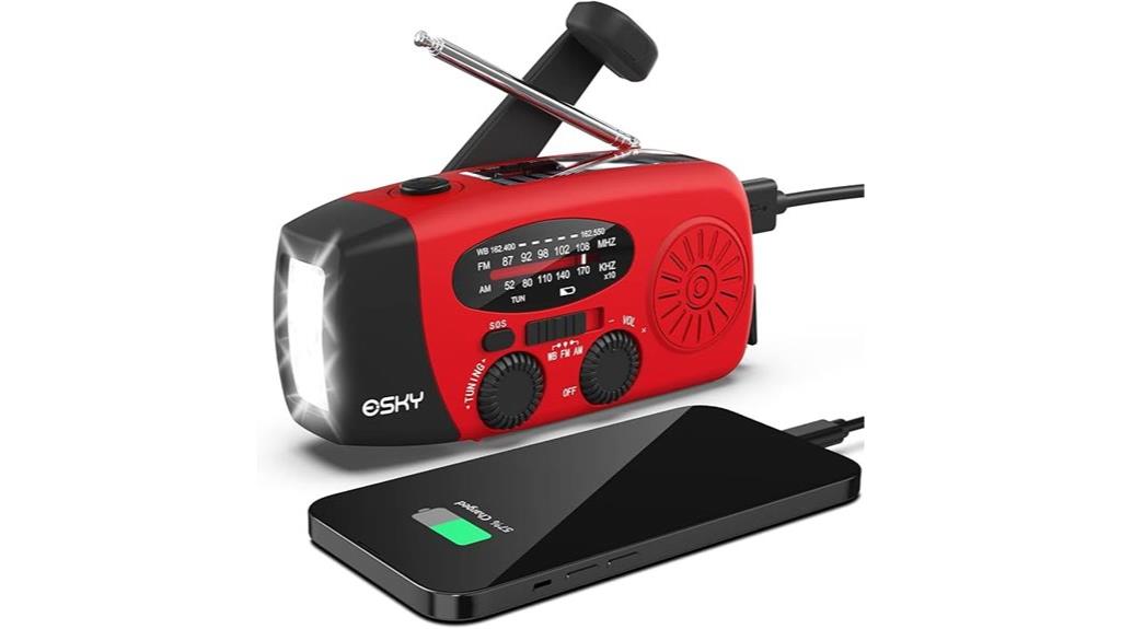 emergency radio with flashlight