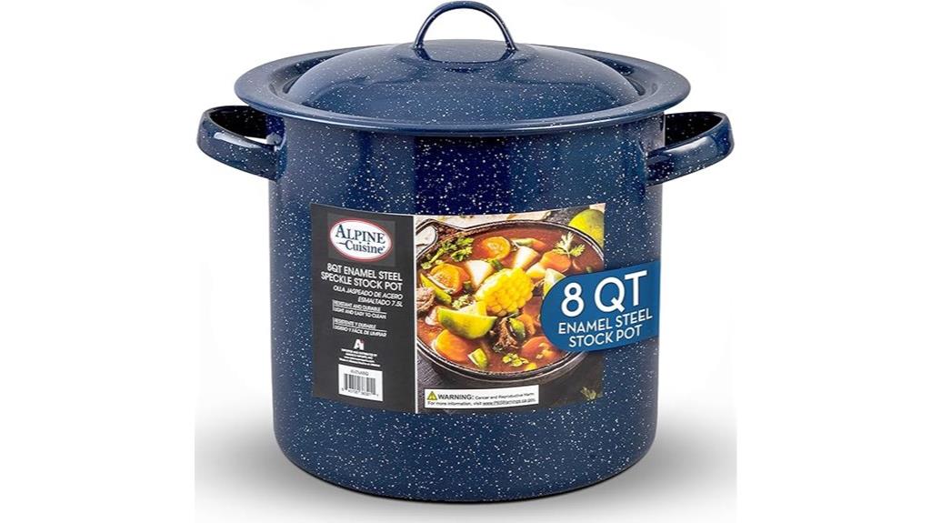 enamel steel stock pot