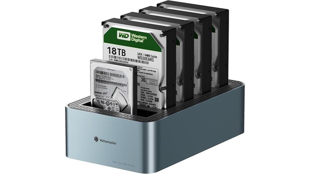 five bay hard drive docking