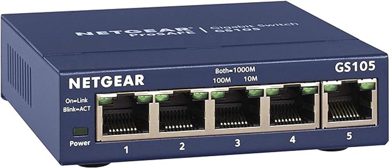 five port gigabit ethernet switch