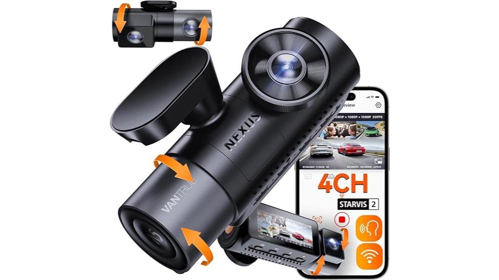 four channel wifi dash cam