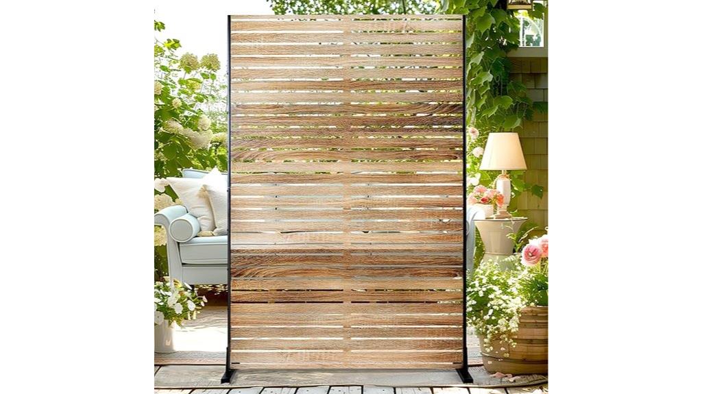 freestanding metal privacy screen