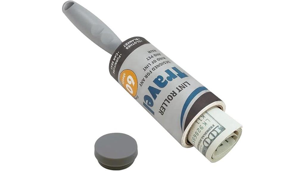 hidden compartment lint roller