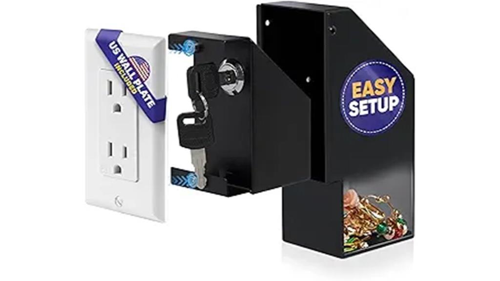 hidden wall outlet safe