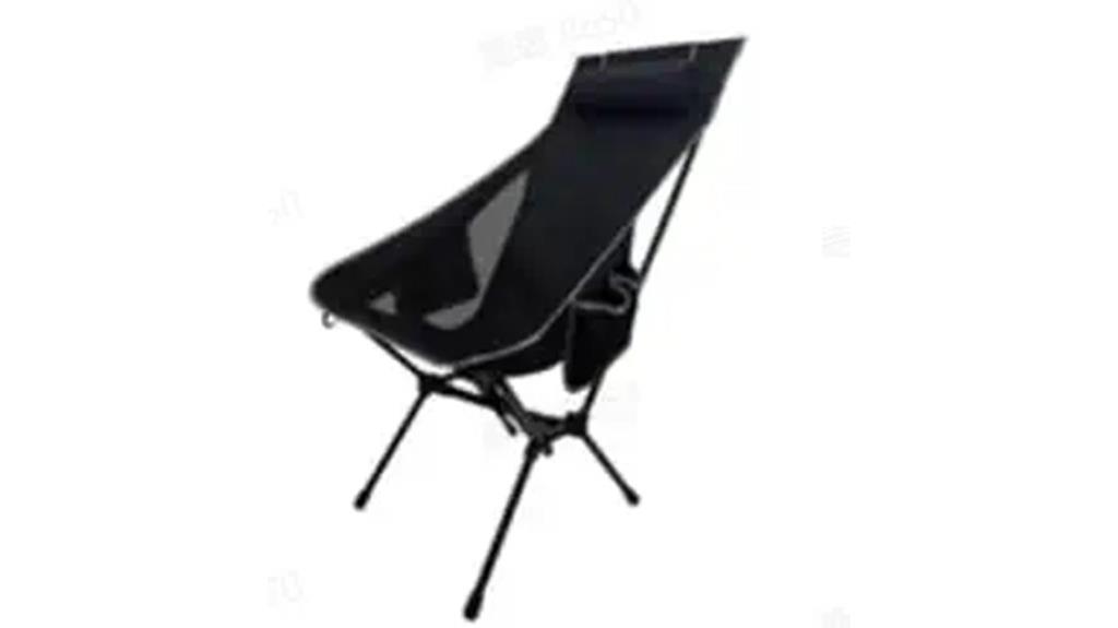 high back camping chair portable