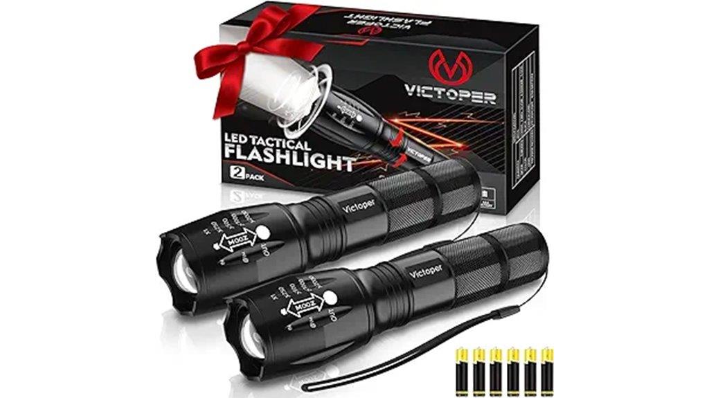 high lumen tactical flashlights pack