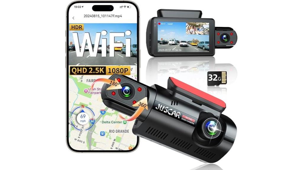 high resolution dual dash cam