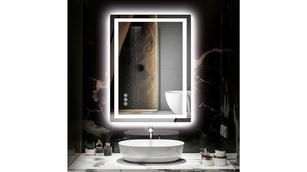 illuminated bathroom mirror design