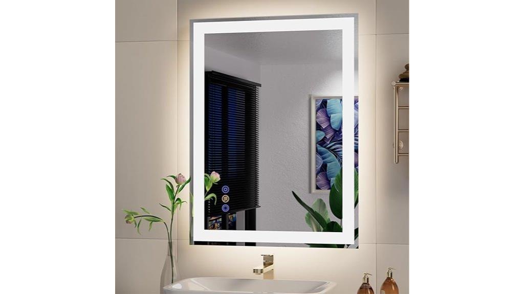 illuminated bathroom mirror design