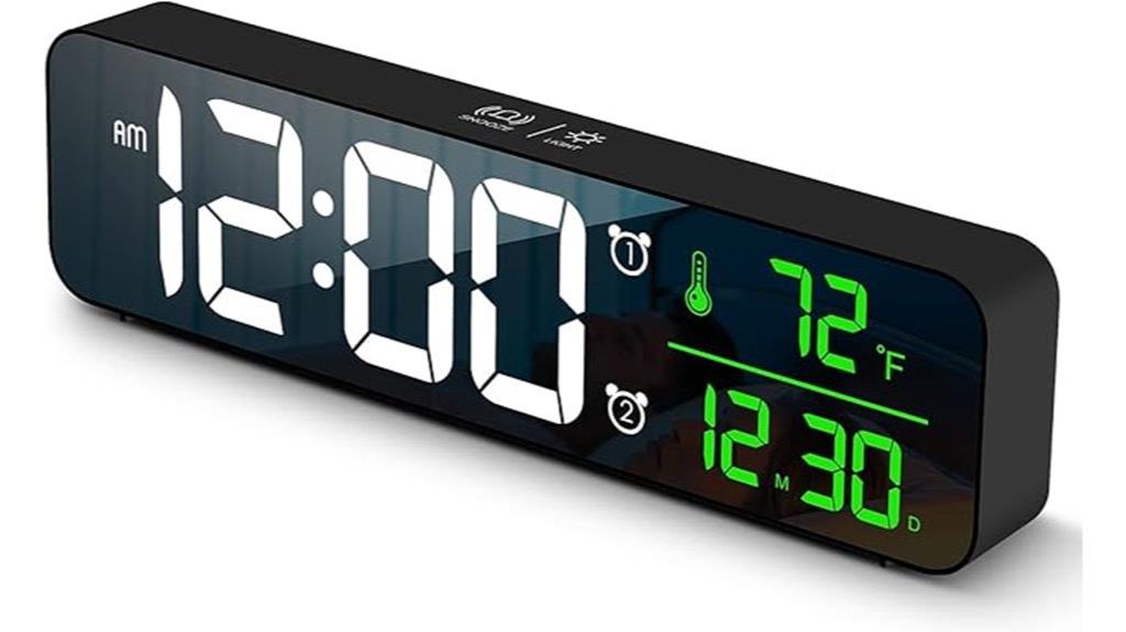 led temp alarm clock