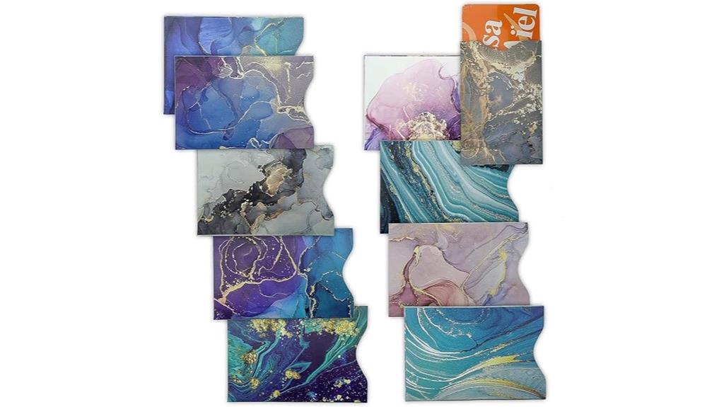 marble rfid card sleeves