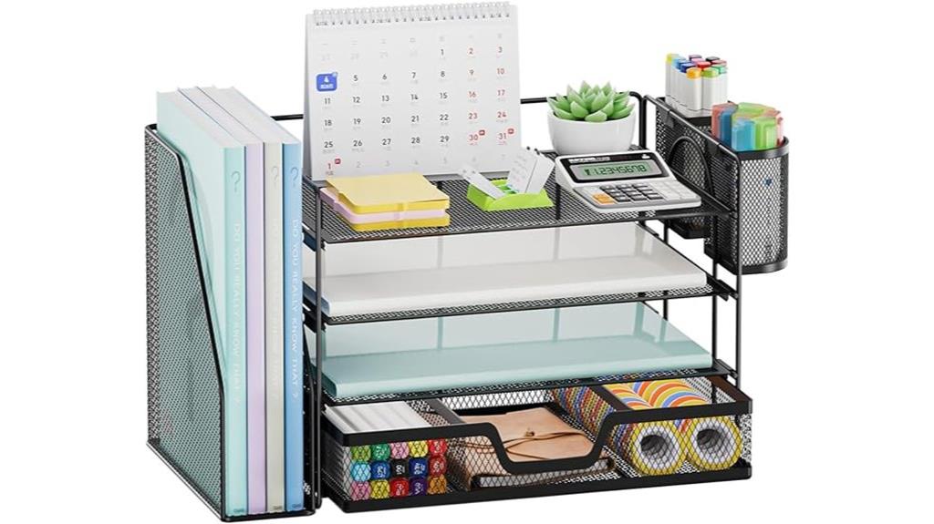 multi tier desk organizer