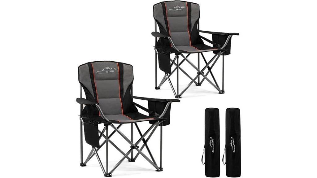 oversized padded camping chairs