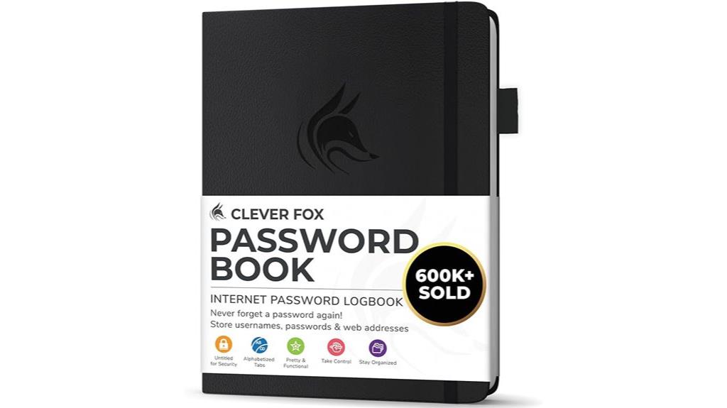 password organization logbook tool